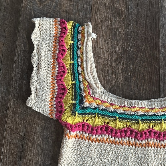 Zara Multicolor Crochet Top - Picture 4 of 8